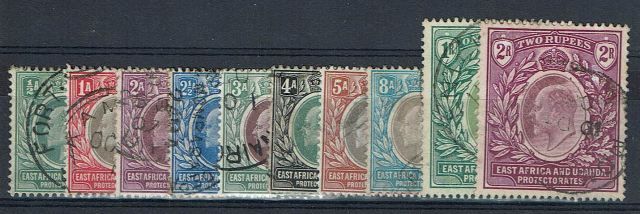 Image of KUT-East Africa & Uganda Protectorates SG 17/27 FU British Commonwealth Stamp